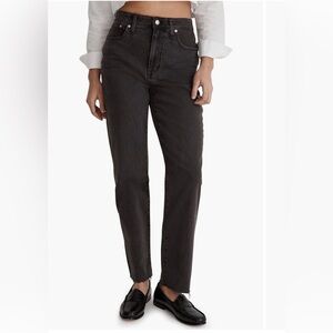 Madewell Black Straight Leg Jeans Classic Denim